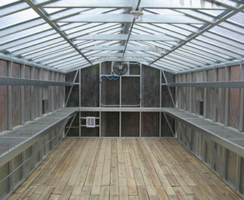 Many different types of seeds, plants and trees are grown in a 12x30 greenhouse green house.