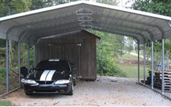 Here is a rounded style carport with taller height than usual which gives you more space.